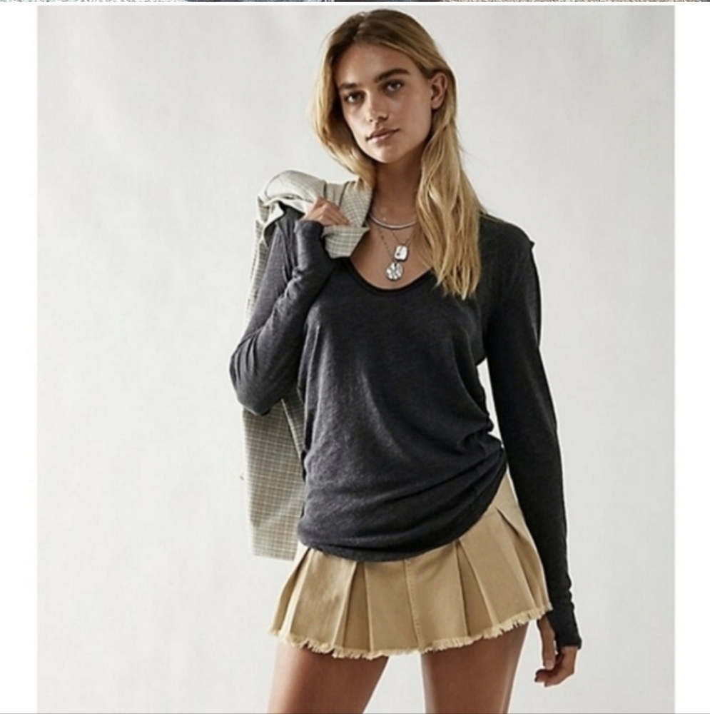 NWOT- Free People It's A Secret Long-Sleeve Tee